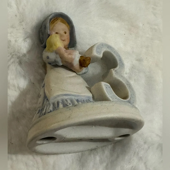 Vintage Holly Hobbie Birthday Collection 3 Hand Painted Bisque Porcelain Statue - Picture 4 of 9